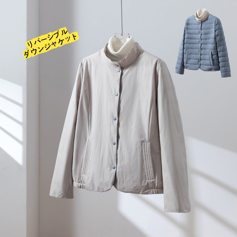 軽量＆保温性の両立リバーシブル ダウンジャケット　ダウンコート   251107