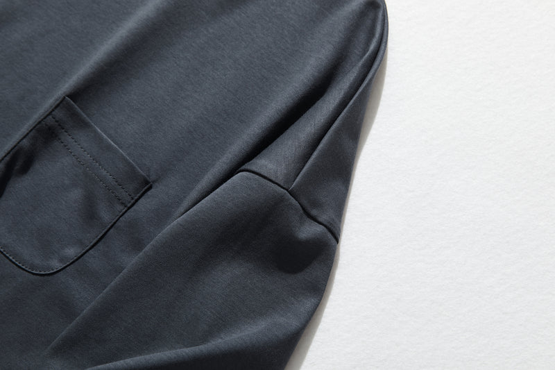 気付けば手に取る　コットンカットソー  ボトルネック7分袖Tシャツ　カットソー 220601