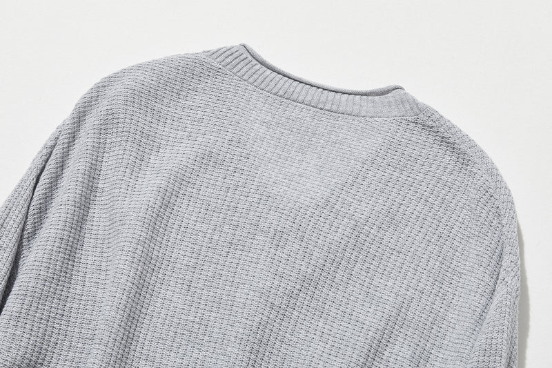 季節の移り変わりに寄り添う　コットン100％カーディガン　ニット　ライトグレー250917-1