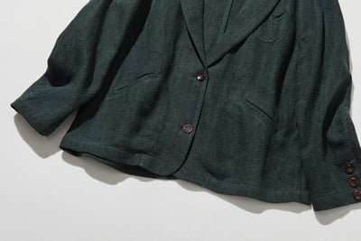 一枚あると、心強いリネン100％のテーラードジャケット　アウター　251005