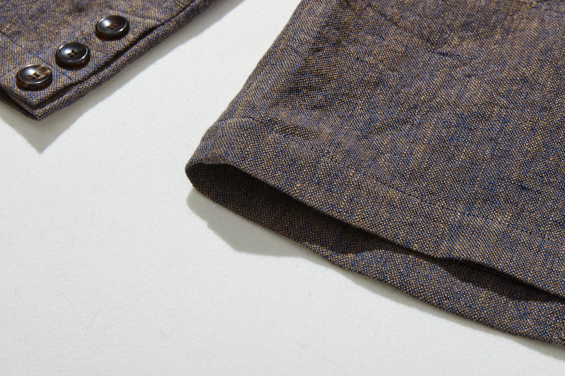 一枚あると、心強いリネン100％のテーラードジャケット　アウター　251005