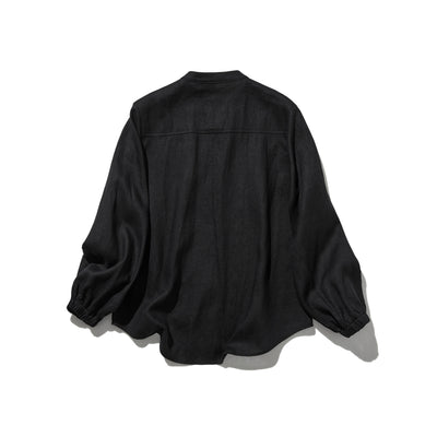 上品な佇まいと、心地よい着心地を兼ね備えた一枚　ピンタックシャツ　リネンシャツブラウス　251007