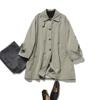 ロングシーズン着まわせる優秀アイテム　トレンチコート　ミドル丈コート　251003