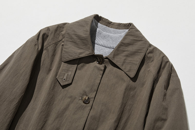 ロングシーズン着まわせる優秀アイテム　トレンチコート　ミドル丈コート　251003