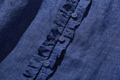 季節を問わず活躍する万能アイテム　フランス産リネン　リネンブラウス　250213