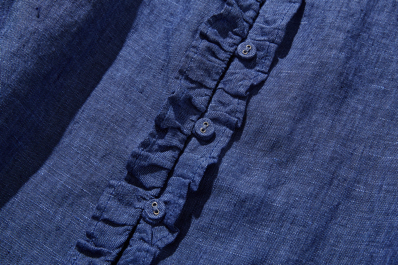 季節を問わず活躍する万能アイテム　フランス産リネン　リネンブラウス　250213