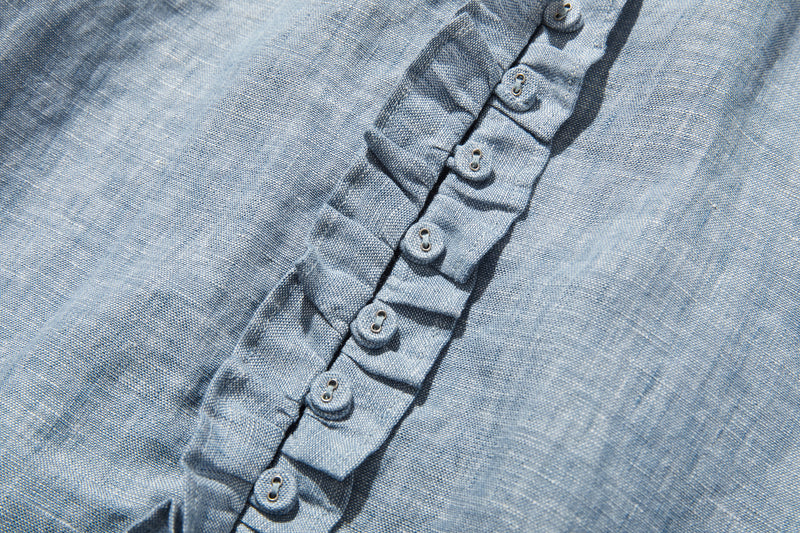 季節を問わず活躍する万能アイテム　フランス産リネン　リネンブラウス　250213