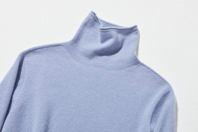 ★2025新色★やわらかい繊維から生まれる最高の心地良さ　カシミヤ100％　ハイネック ニット　231109