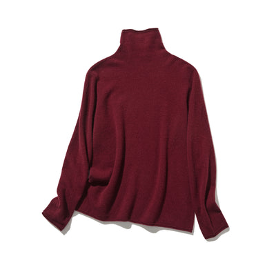 ★2025新色★やわらかい繊維から生まれる最高の心地良さ　カシミヤ100％　ハイネック ニット　231109