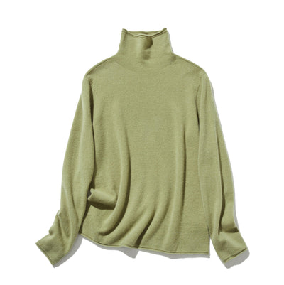 ★2025新色★やわらかい繊維から生まれる最高の心地良さ　カシミヤ100％　ハイネック ニット　231109