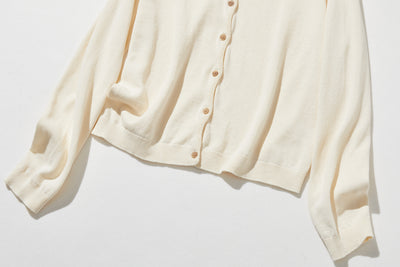 心地よい着心地の年中愛用ニットカーディガン 　コットンリネン カーディガン　251013