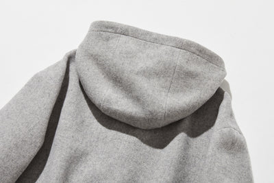 軽くて暖かいフード付きアウター　ウールアウター　241206