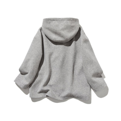 軽くて暖かいフード付きアウター　ウールアウター　241206