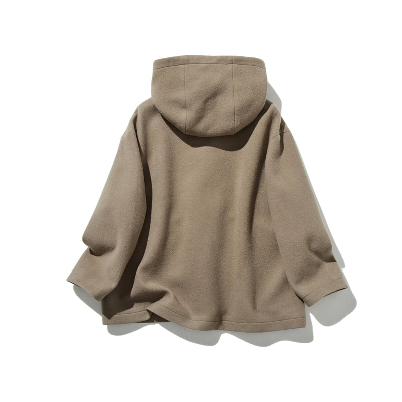 軽くて暖かいフード付きアウター　ウールアウター　241206