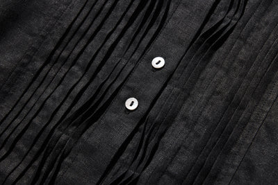 洗練された印象を叶える　大人のきれいめシャツブラウス 長袖ブラウス　リネン100％　250920