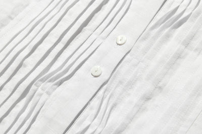 洗練された印象を叶える　大人のきれいめシャツブラウス 長袖ブラウス　リネン100％　250920