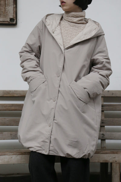 1枚で2つの魅力！ふんわりショールカラー　リバーシブルダウン　ダウンコート　 251108