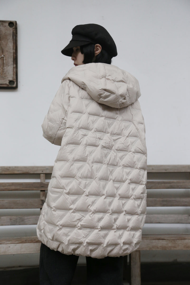 1枚で2つの魅力！ふんわりショールカラー　リバーシブルダウン　ダウンコート　 251108