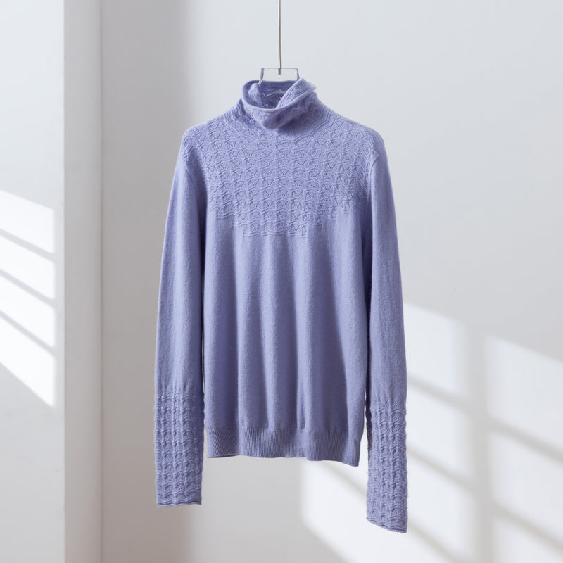 温かさと上質さを兼ね備えた、冬の必須タートルネックニット　ウールニット　セーター　四色　251110