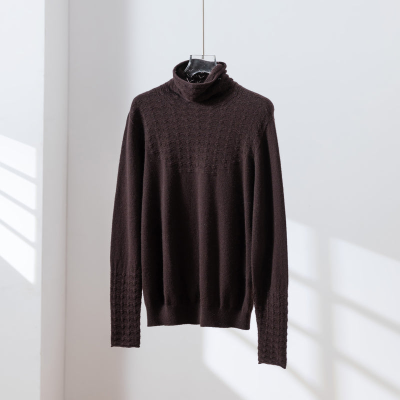 温かさと上質さを兼ね備えた、冬の必須タートルネックニット　ウールニット　セーター　四色　251110