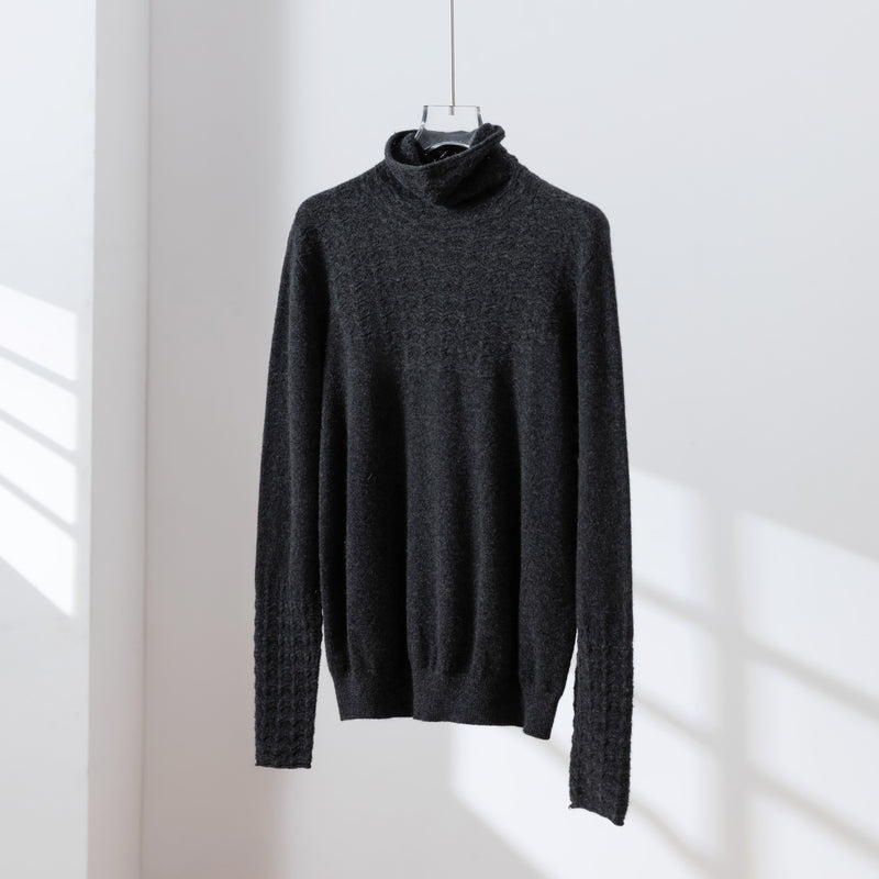温かさと上質さを兼ね備えた、冬の必須タートルネックニット　ウールニット　セーター　四色　251110