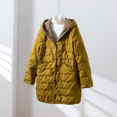 1枚で2つの魅力！ふんわりショールカラー　リバーシブルダウン　ダウンコート　 251108