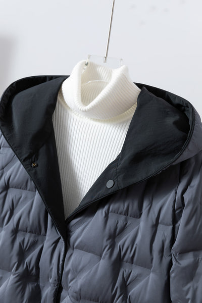 1枚で2つの魅力！ふんわりショールカラー　リバーシブルダウン　ダウンコート　 251108