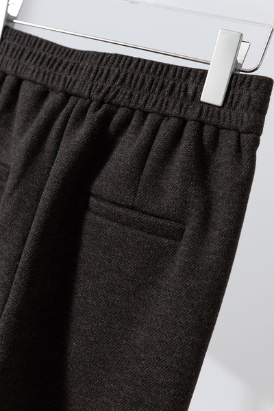 寒い季節も穿くだけであったか ウール混ボンディング生地　テーパードパンツ　251119