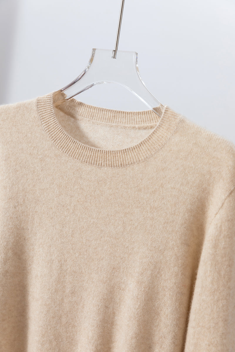 やわらかい繊維から生まれる最高の心地良さ　カシミヤ100％　クルーネック　カシミヤセーター　251002