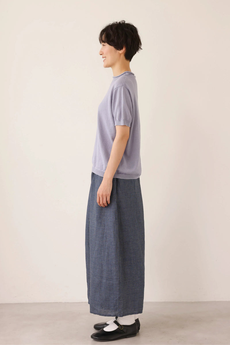心地よさとおしゃれさを両立したワイドパンツ　リネン100％　9分丈パンツ　ズボン　250901-1