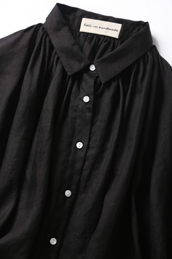大人のお洒落　風合いリネンブラウス レディース トップス シャツ 半袖 リネン190712
