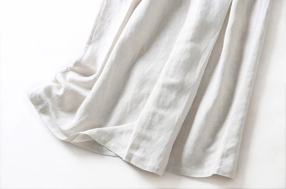 ふわり、ひらり、美しいドレープを描く美形スカート　コットンリネンスカート　ロングスカート210807