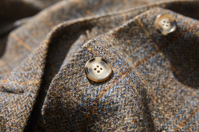 大人が着たいお洒落なウールコート　イタリア製ウール100％チェック柄生地　ロングコート191205-7